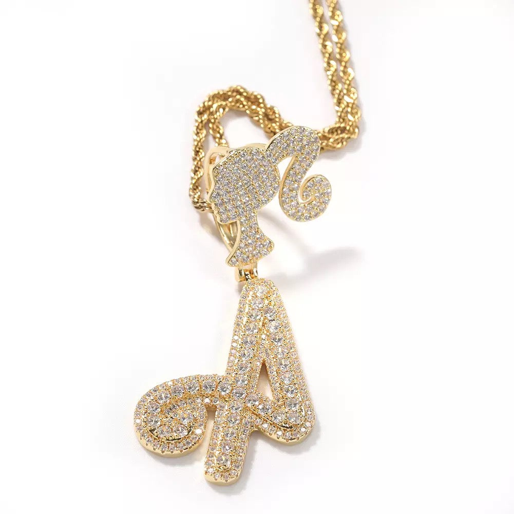 Icy Barbie Letter Pendant – Sweetness Accessories